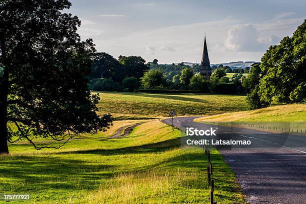 Road Countryside Stock Photo - Download Image Now - Chatsworth House, Agriculture, Asphalt