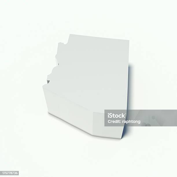 Mappa Dellarizona - Fotografie stock e altre immagini di Arizona - Arizona, Bianco, Carta geografica