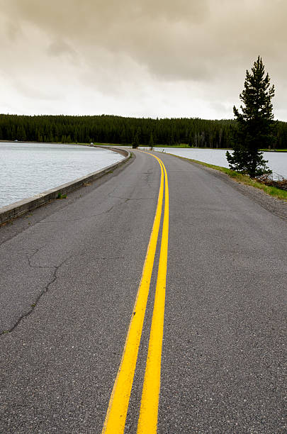 istock road on Yellowstone Lake 175780075