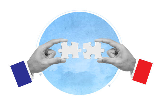 Business teamwork concept. Modern art collage.