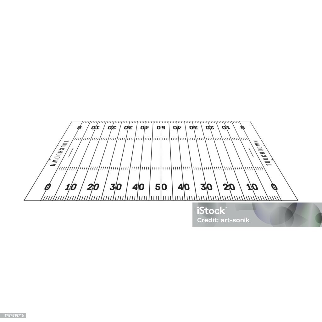 American Football Field Background Stock Illustration - Download Image