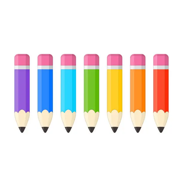 Vector illustration of Pencil different colors vector.