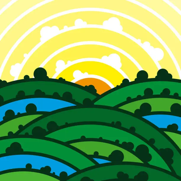 Vector illustration of Simple nature background.