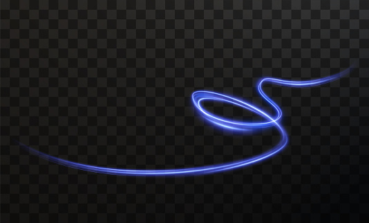 Light blue Twirl. Curve light effect of neon line. Luminous blue spiral. Element for your design, advertising, postcards, invitations, screensavers, websites, games.
