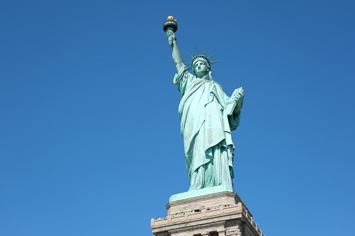 Statue of Liberty with clear sky in background