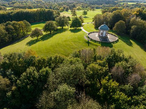 Aerial view of Frogner Park in Oslo, Norway