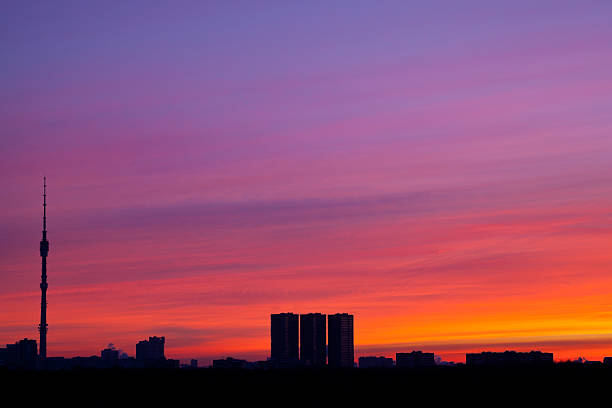 istock sunrise colors under city 175782943