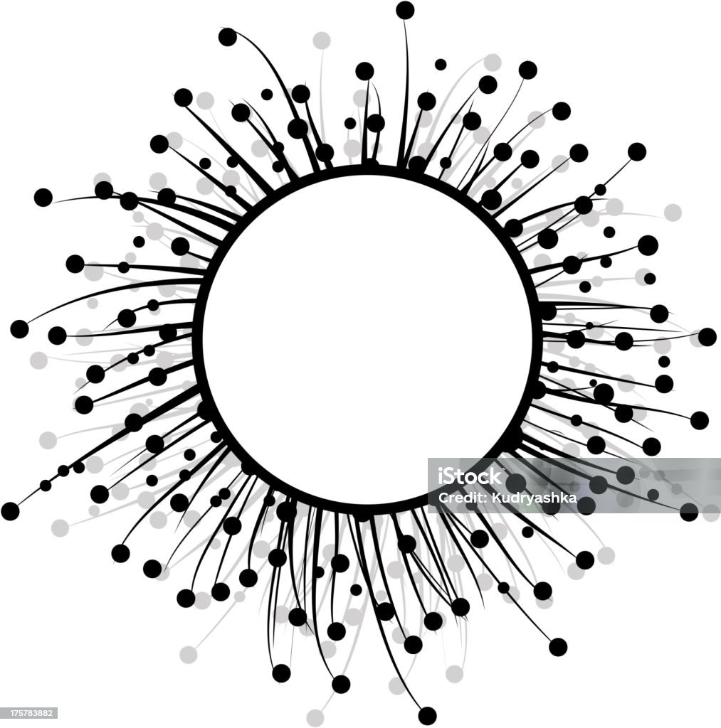 Abstract black frame with rays for your design Abstract stock vector