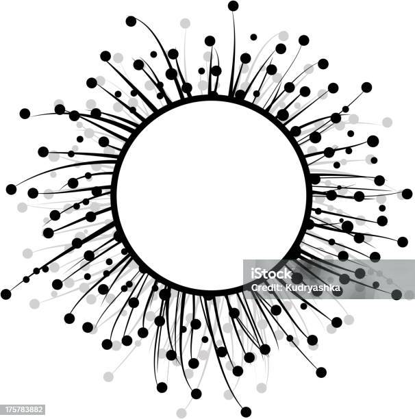 Abstract Black Frame With Rays For Your Design Stock Illustration - Download Image Now - Abstract, Circle, Computer Graphic