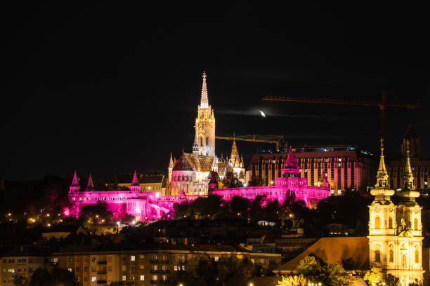 Fisherman's Bastion and Matthias Church at Night