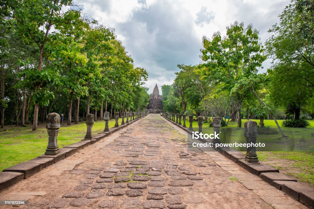 Phanom Rung Historical Park built by rock at Phanom Rung mountain buriram province, Attractions in Thailand Ancient Stock Photo