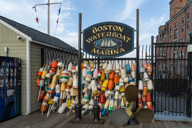 Downtown Boston, this is Boston Waterboat Marina, Boston, Massachusetts, USA.