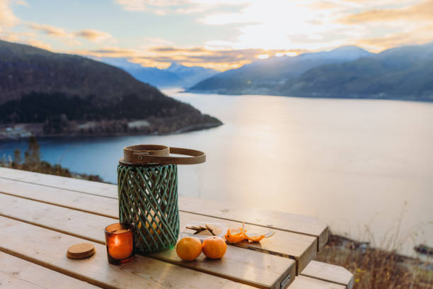 istock Contemplating Winter Time In Cozy Way With Mountain View 1757878863