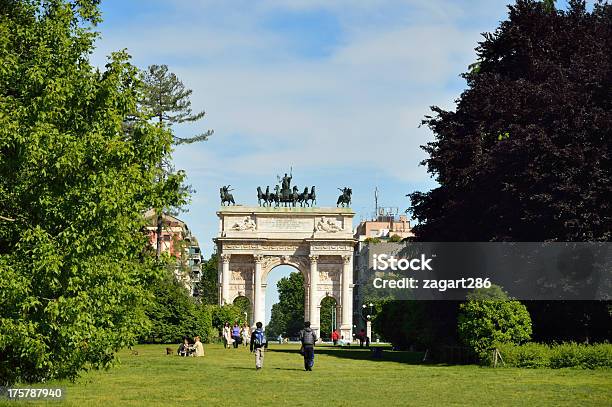 City Park In Milan Stock Photo - Download Image Now - Public Park, Milan, Arch - Architectural Feature