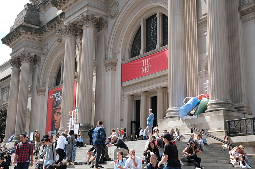 New York, USA - September 15, 2023: The Metropolitan Museum of Art on Fifth Avenue