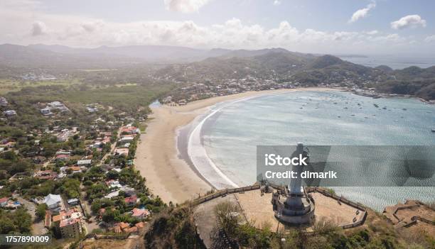 Jesus Christ On Hill Nicaragua Stock Photo - Download Image Now - Aerial View, Bay of Water, Beach
