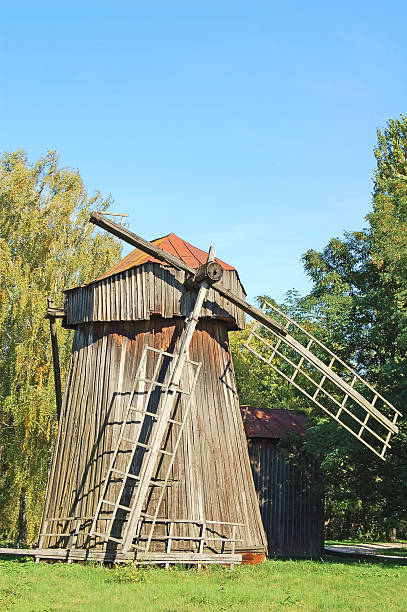 istock Antique wooden windmill 175789171