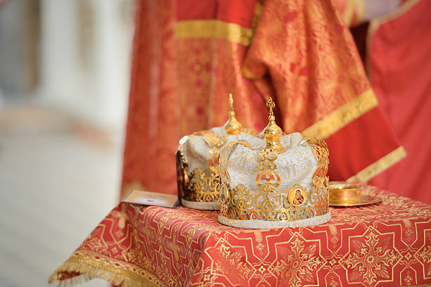 istock Orthodox Wedding Ceremonial Crowns 175789543
