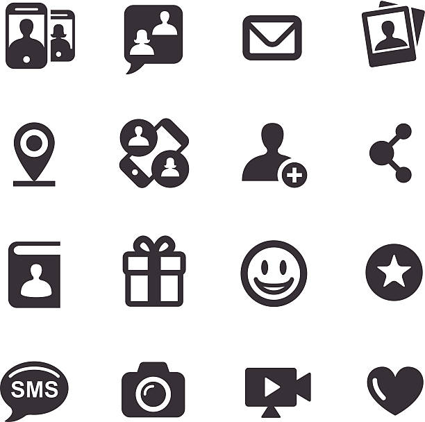 Social Media and Communication Icons - Acme Series View All: anthropomorphic smiley face photos stock illustrations