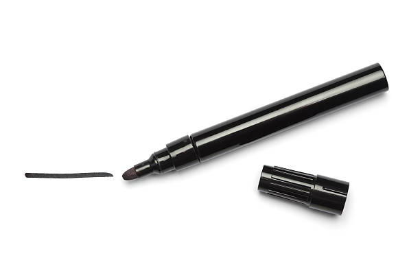 Black pen and line stock photo
