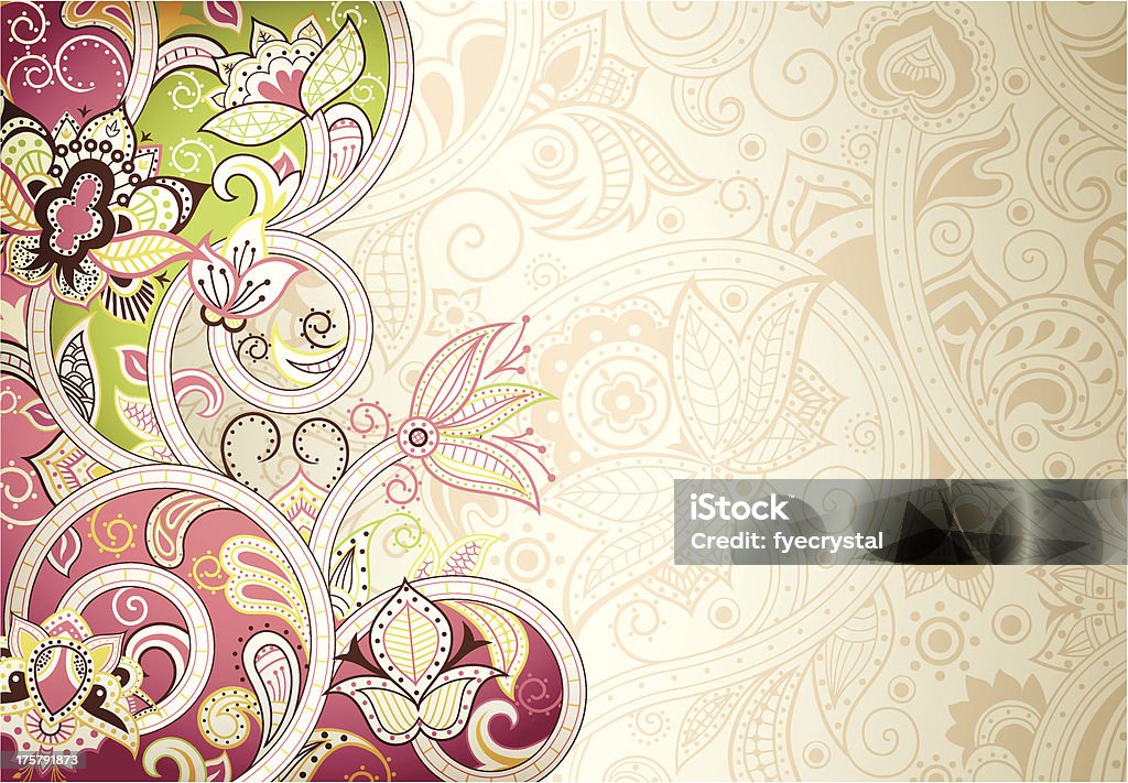 Abstract Floral Illustration of abstract floral background in asia style. Abstract stock vector