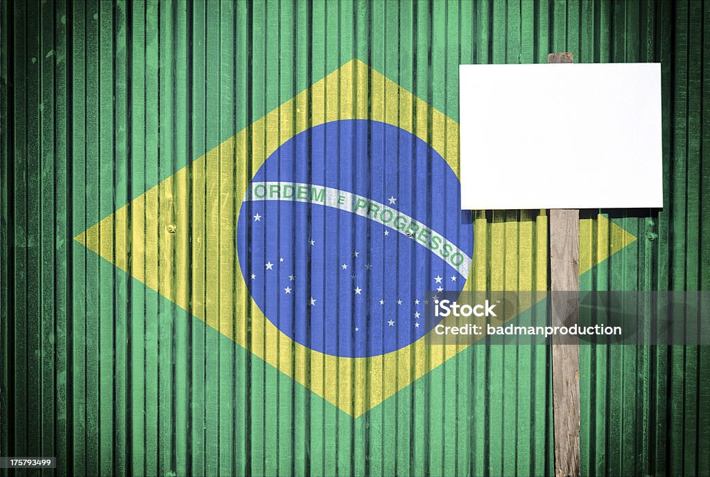 Brasilianische Flagge - Lizenzfrei Brasilien Stock-Foto