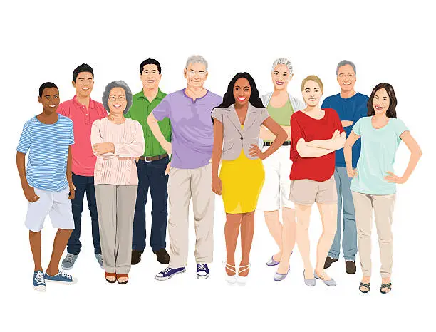 Vector illustration of Vector of People Group