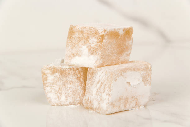 istock Turkish sweet delights on white marble background 1757962040