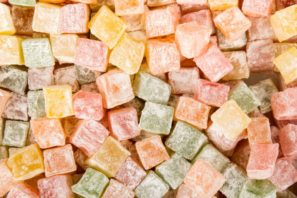 istock Turkish sweet delights on white marble background 1757964310