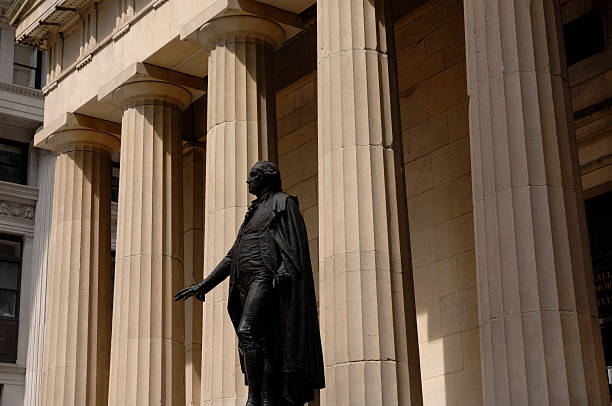 istock Federal Hall National Memorial facade and George Washington Stat 175797918