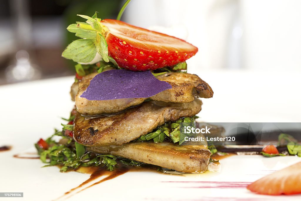 foie gras com Morangos - Royalty-free Alimentação Saudável Foto de stock