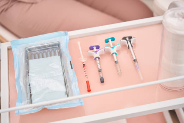 istock Small injection table is located at the cosmetologists workplace 1757989624