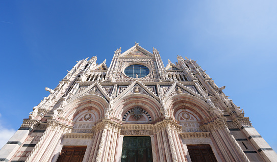 Architectural detail of the Duomo  die Siena ind Tuscany, Italy