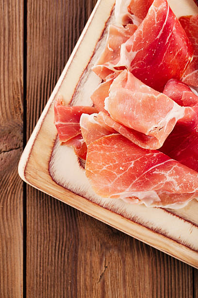 istock Platter of serrano jamon Cured Meat, Ciabatta, chorizo 175802467