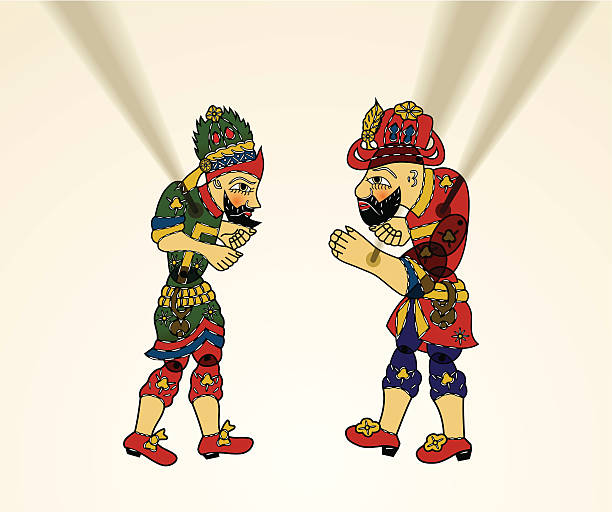 Turkish Culture, karagoz and hacivat Turkish Culture, Shadow Puppet, karagoz and hacivat hacivat karagoz stock illustrations