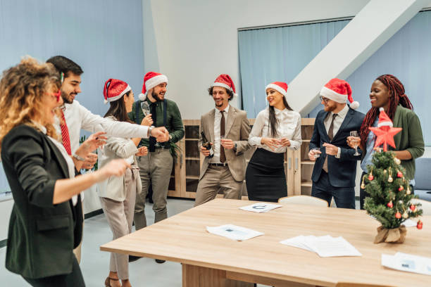 istock New year party in the office 1758046008