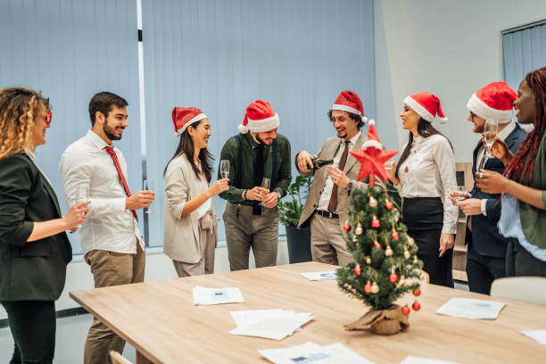 istock Celebrating New Year in the workplace 1758047686