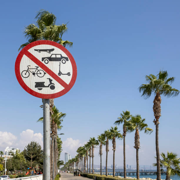 istock No vehicles allowed sign on seafront promenade 1758055364