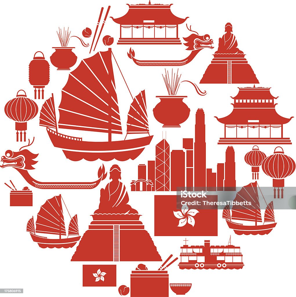 Hong Kong Icon Set A set of Hong Kong related icons. See below for more travel images and other city and country icon sets. If you can't see a set you require, message me I take requests! Hong Kong stock vector