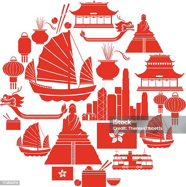 Hong Kong Icon Set Stock Illustration - Download Image Now - Hong Kong, China - East Asia, Chinese Culture