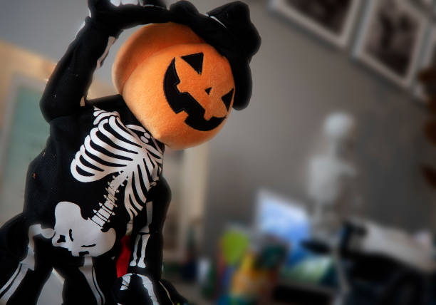 istock Halloween figure on the shelf 1758083137