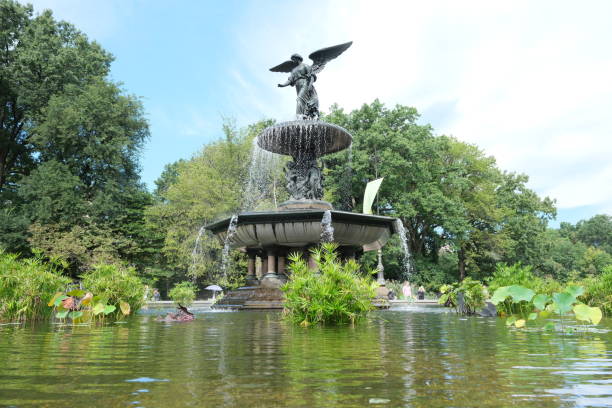 New York, USA - September 15, 2023: Bethesda Fountain in Central Park