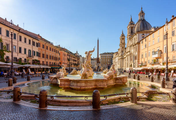 istock Neptune fountain on Navona square in Rome, Italy 1758083711