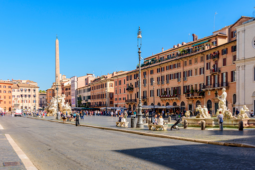 Rome, Italy - 04 October 2022: Piazza Navona square in center of Rome