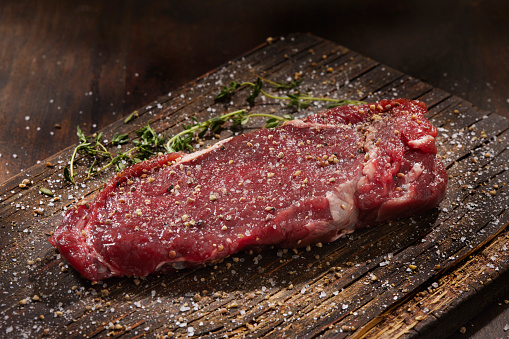 Seasoning Venison Strip Loin Steak