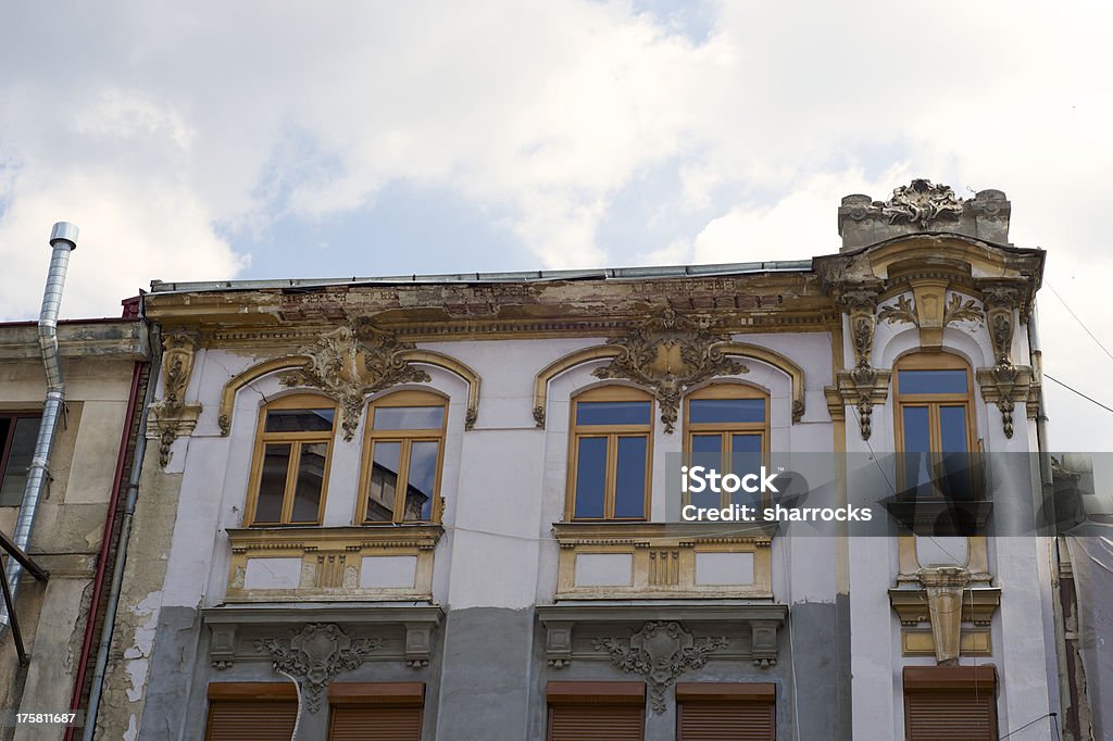 Crumbling building Crumbling building in the centre of Bucharest, Romania Bucharest Stock Photo