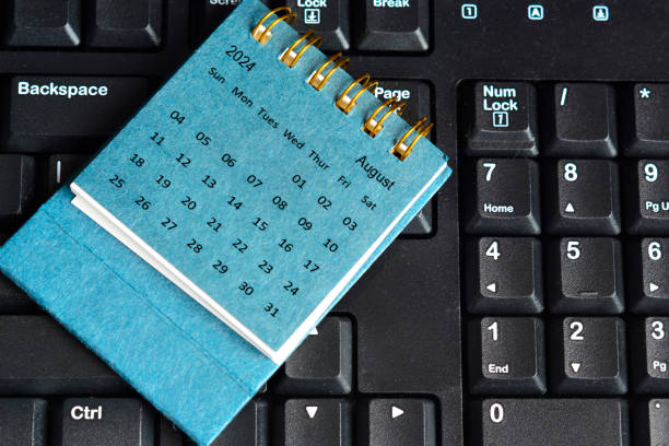istock August 2024 calendar on keyboard. 2024 New Year Concept 1758130481