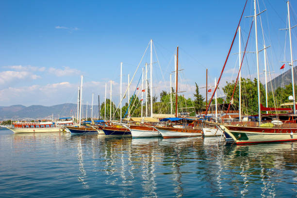 istock Sailing yachts moored in the marina 1758135933