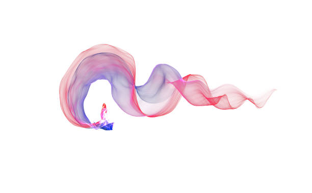 istock Abstract figure, transparent, bright and airy. The veil is translucent , wavy 1758170449