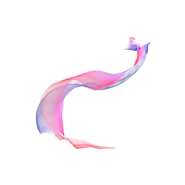 istock Abstract figure, transparent, bright and airy. The veil is translucent , wavy 1758170456